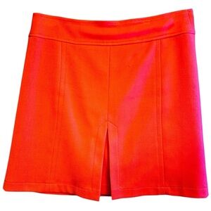 Ann Taylor LOFT Bright Red Heavyweight Short Skirt Size 8
